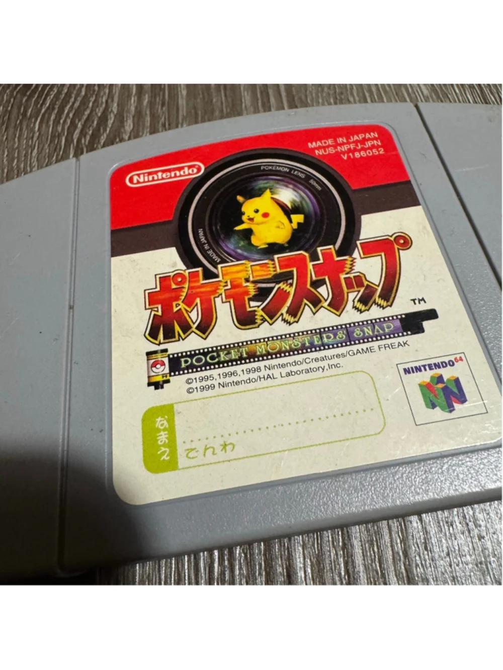 1997 Nintendo 64 Pokemon Snap Pocket Monsters Video Game Cartridge Japan Release